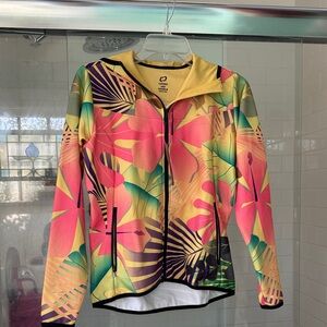 Catena cycling / work out Tropical Print Zip-Up Jacket